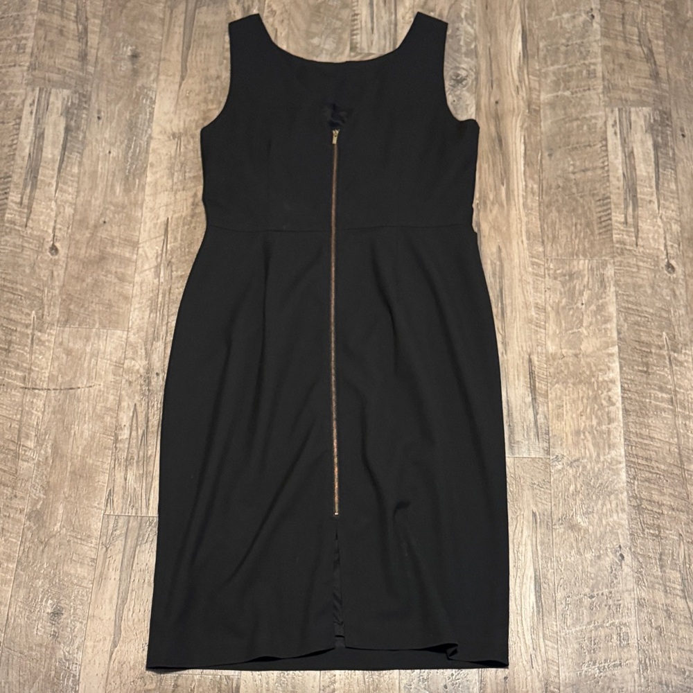 Banana Republic Classic Black Midi Sleeveless Dress - Size 10 - Picture 4 of 9
